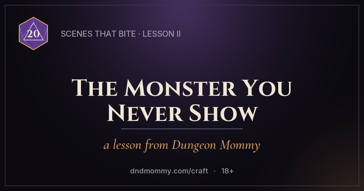 The Monster You Never Show — Scenes That Bite, Lesson II